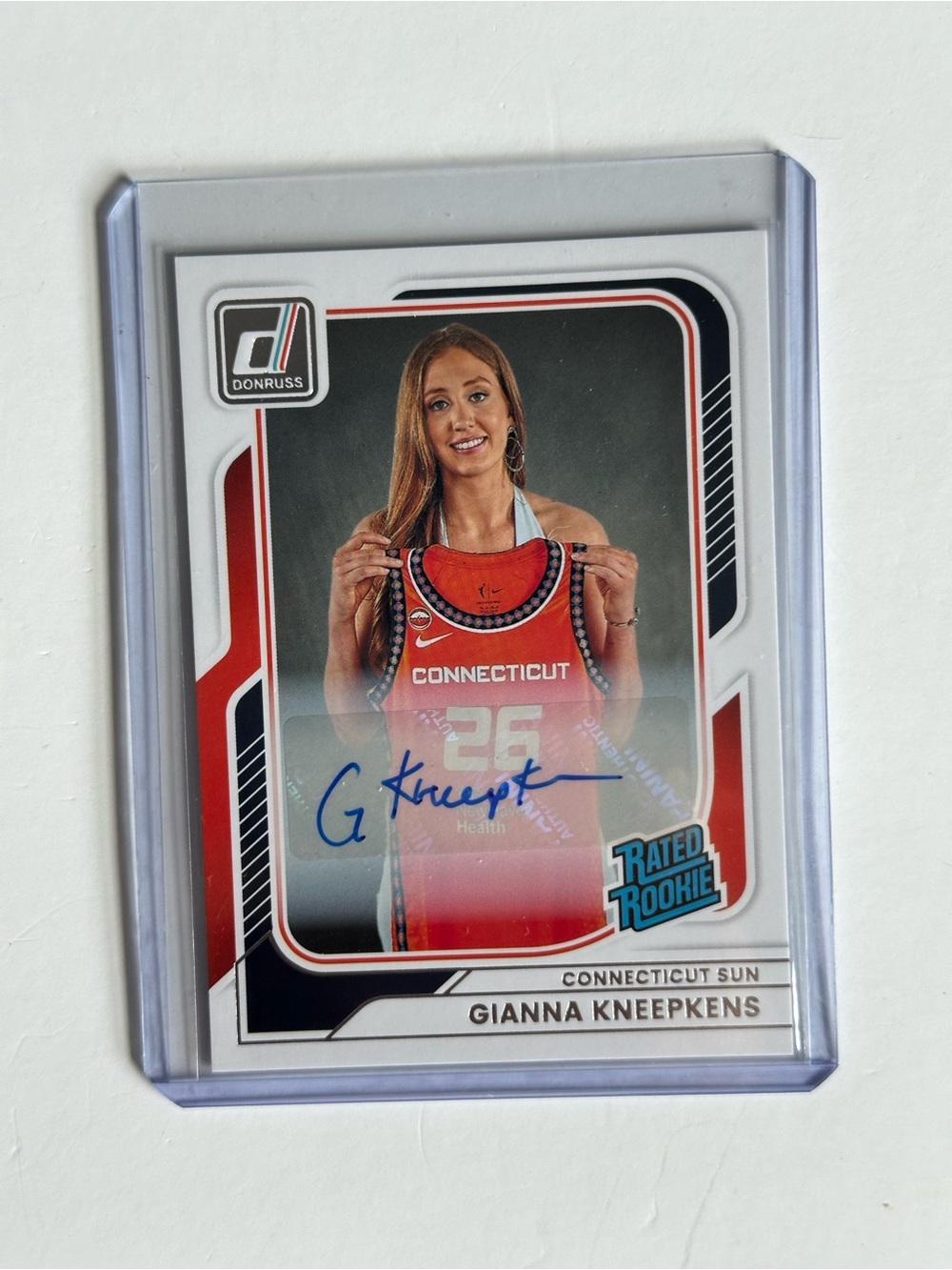 Panini Donruss Gianna Kneepkens Red Connecticut Sun Rookie Card